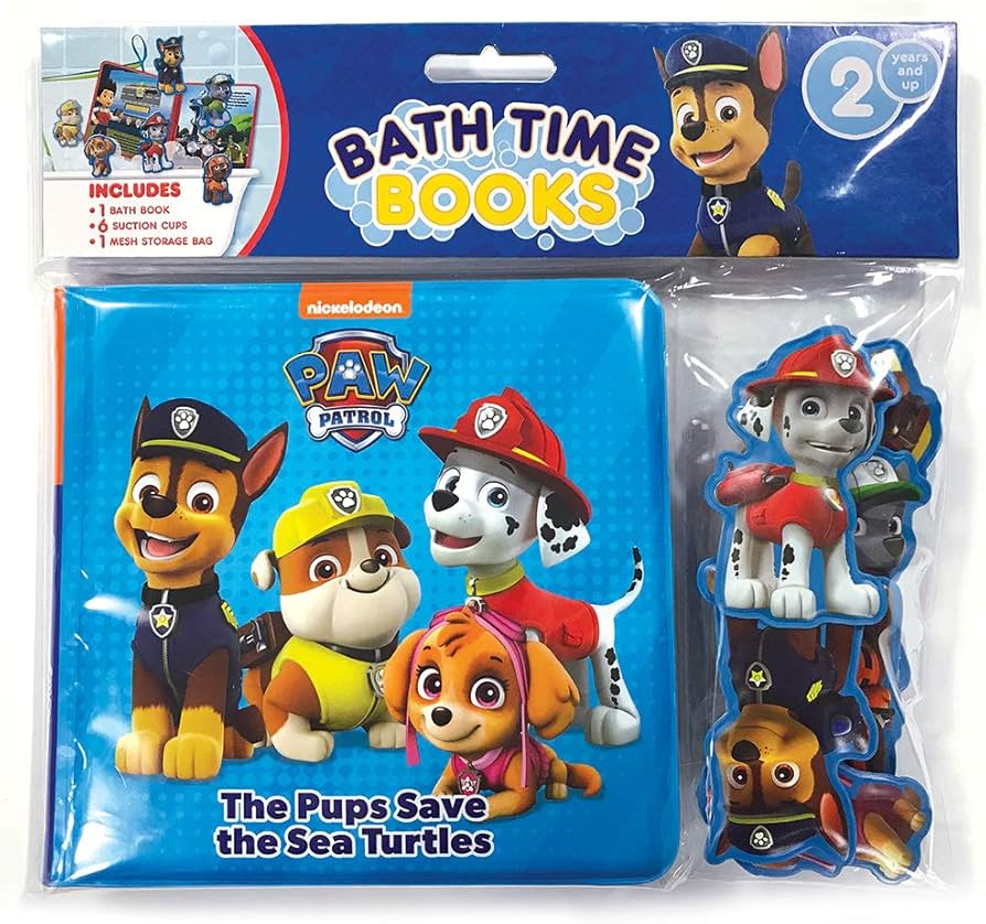 Paw Patrol Bathtime Books with Storage Bag