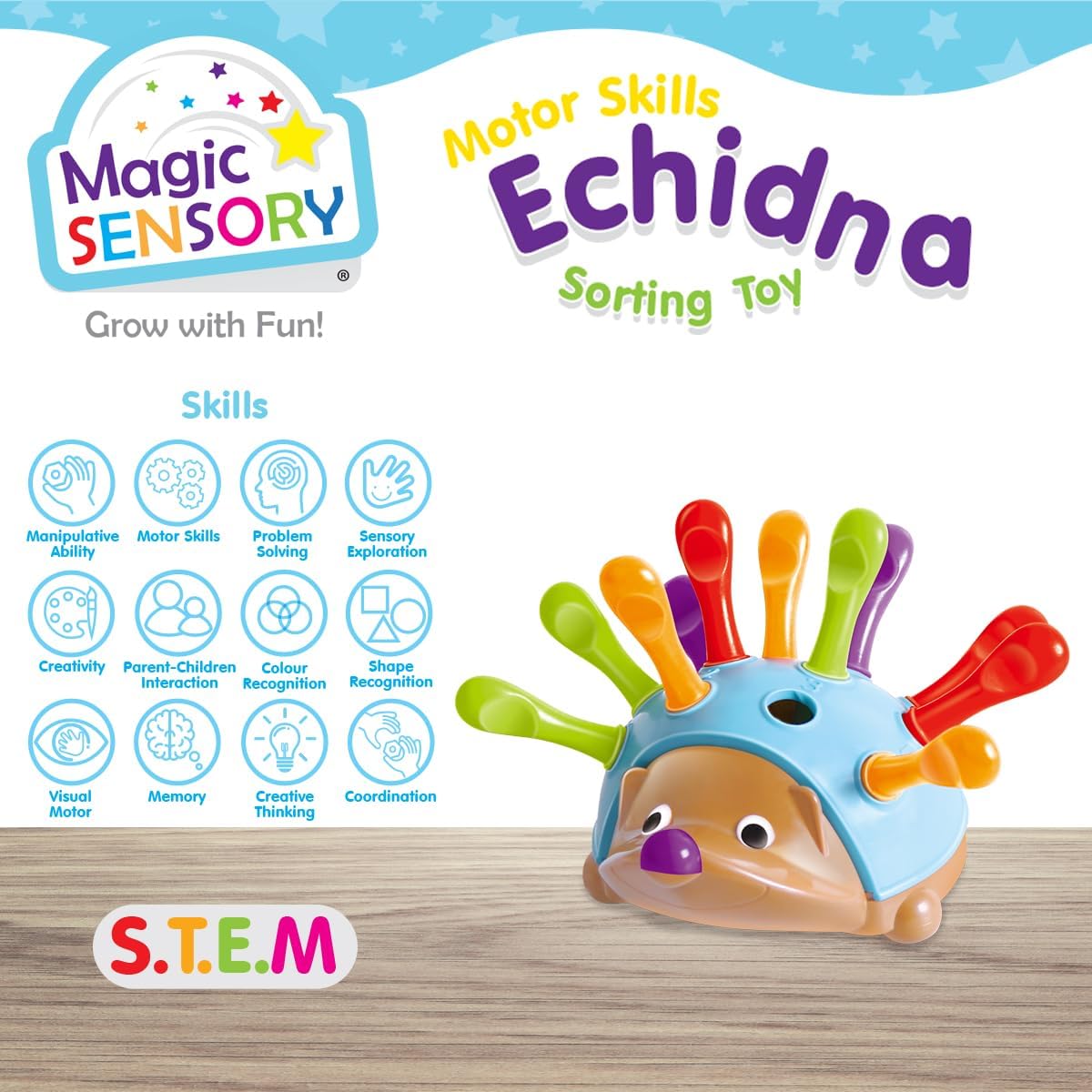 Magic Sensory Motor Skills Echidna Sorting Toy
