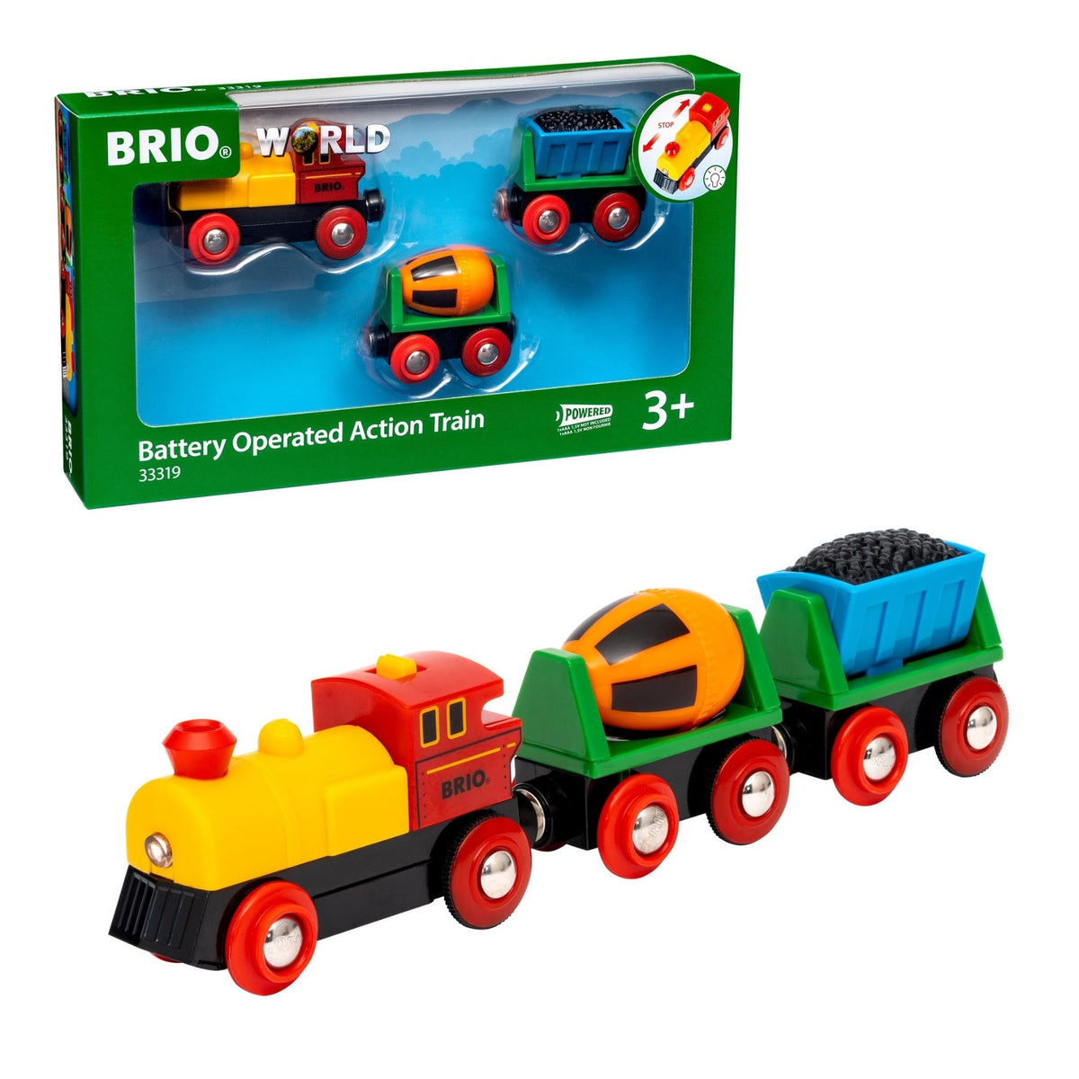 BRIO 33319 Battery Operated Action Train req 1 x AAA batteries