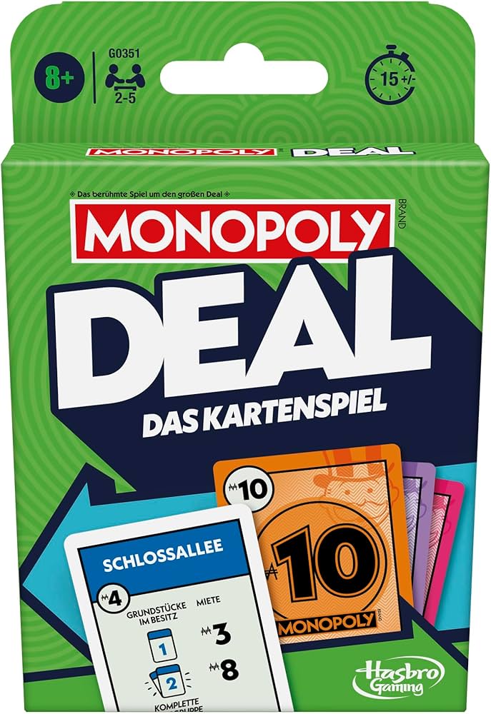 Monopoly Deal Card Game Green Pack