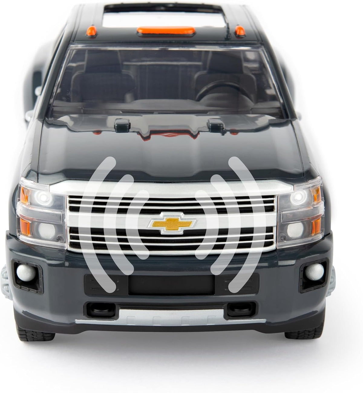 John Deere Construction Set with Accessories Skid Steer, Trailer and Chevrolet Truck