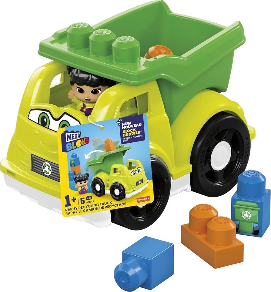 Mega Bloks Block Buddies Vehicle - Raphy Recycling Truck