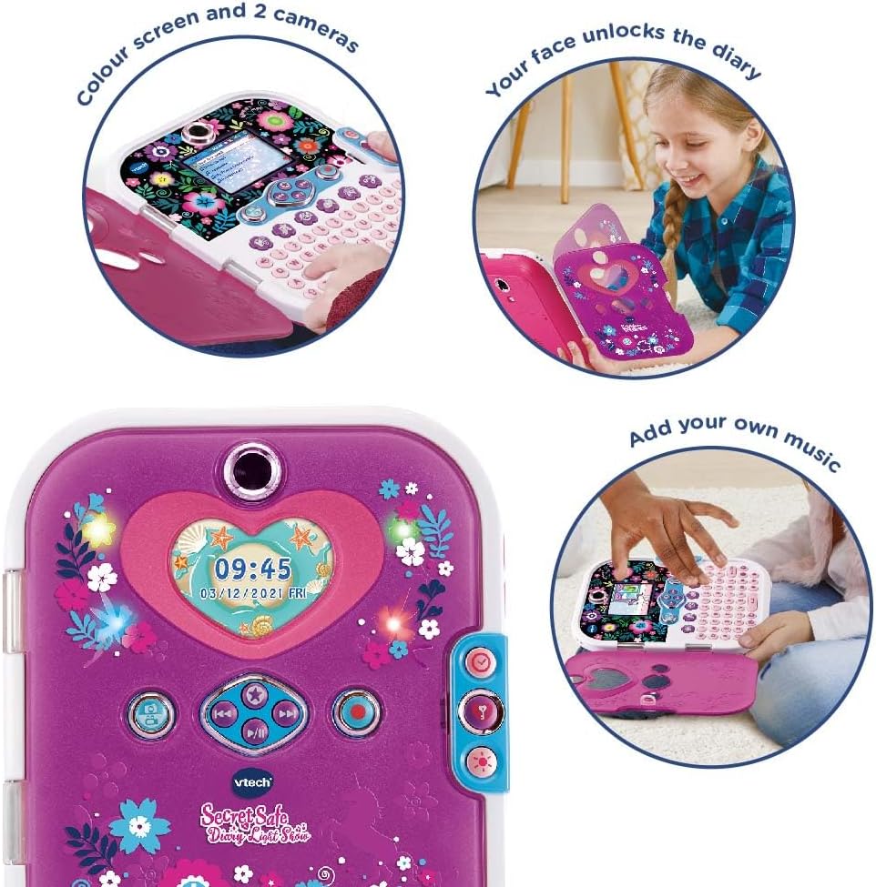 Vtech Secret Safe Diary Light Show 4 x AA demo batteries incl