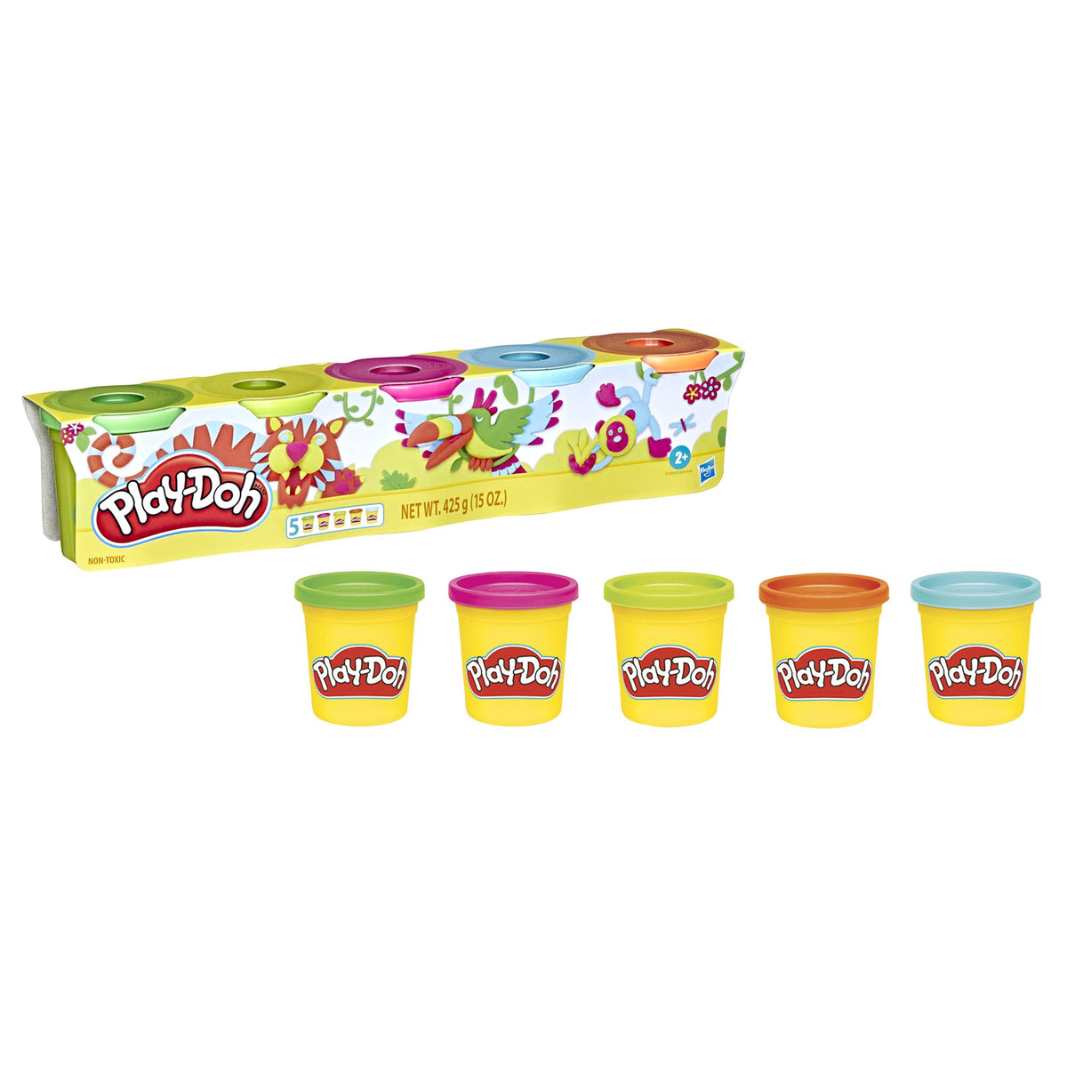 Play Doh 5 pack Neon Colours Animal Theme
