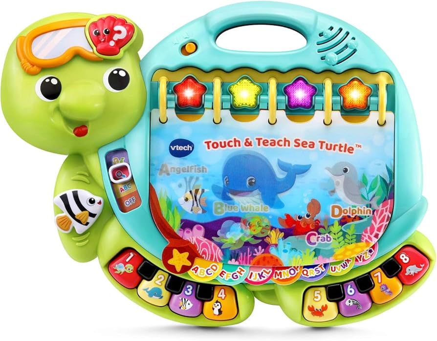 Vtech Touch and Teach Sea Turtle includes 2 x AA demo batteries
