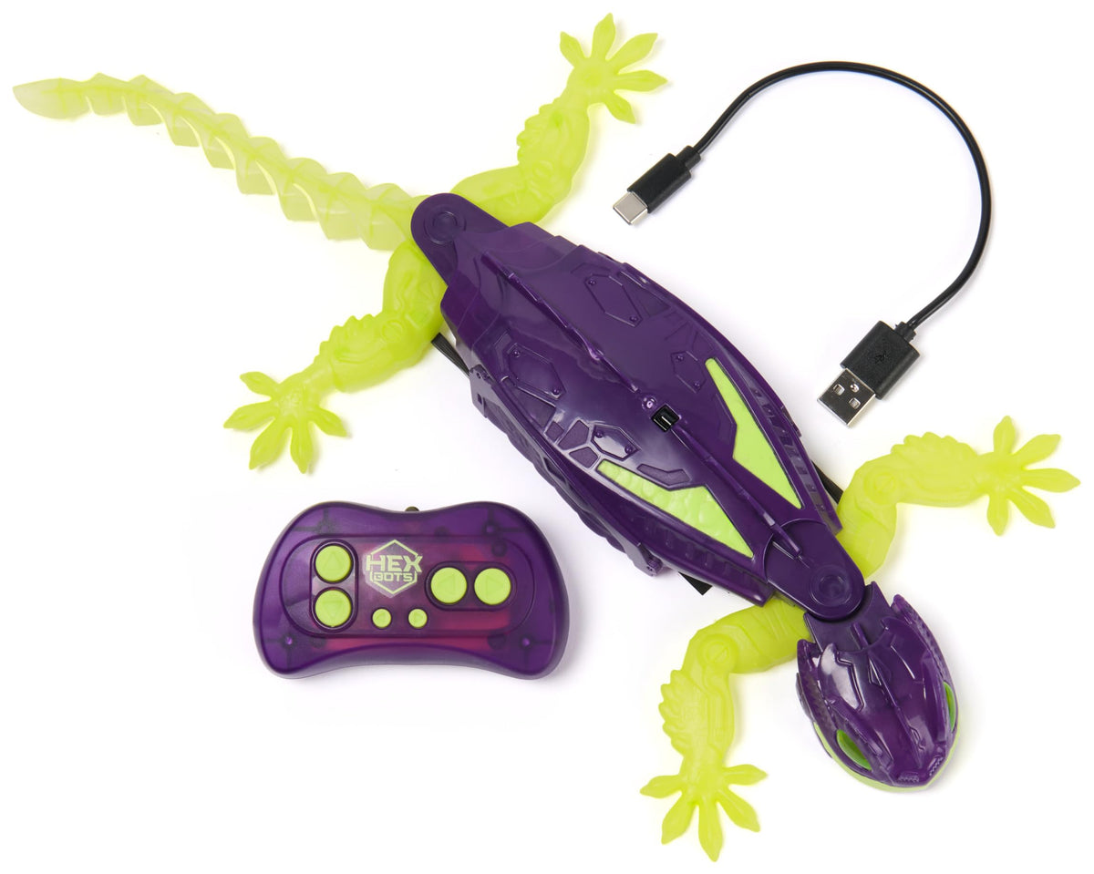 Hex Bots Glow In The Dark Gecko Wall Crawler req 2 x AAA batteries