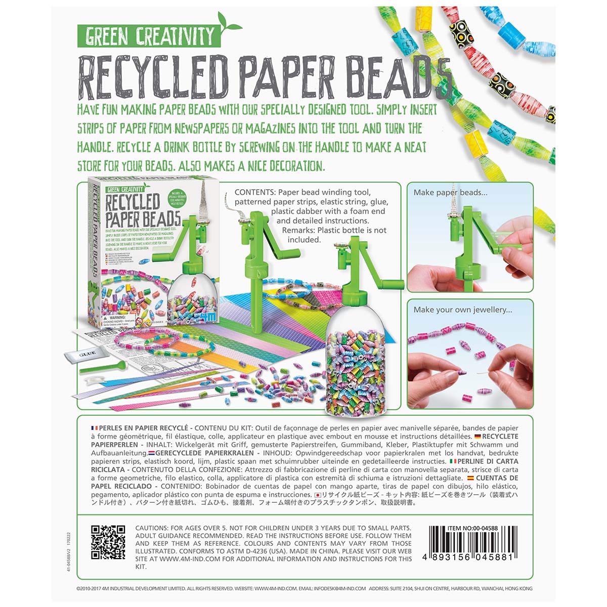 4M Green Creativity Recycled Paper Beads