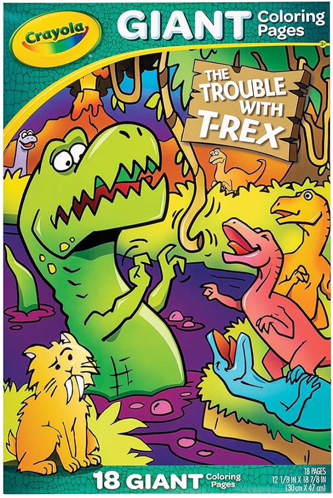 Crayola Giant Colouring Pages The Trouble with T-Rex