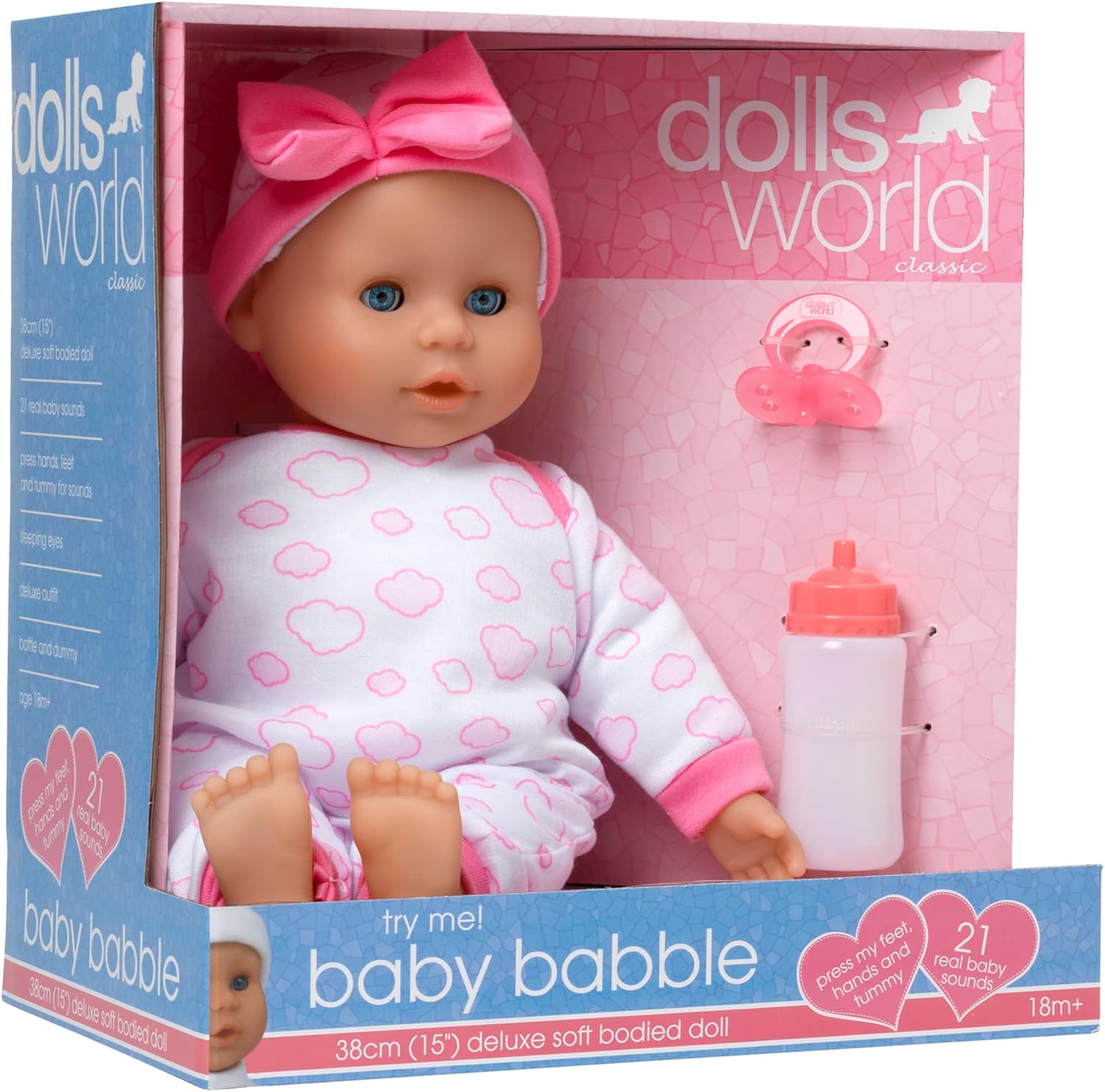 Dolls World Baby Babble demo batteries included