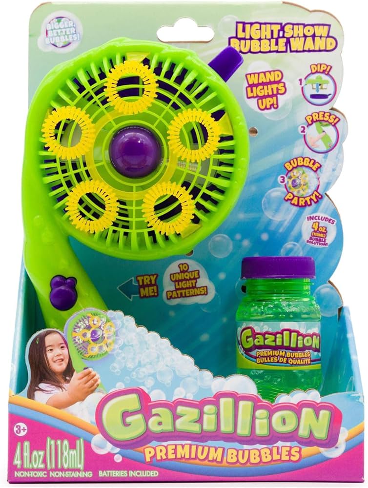 Gazillion Light Show Bubble Wand Req 4 AAA Batteries