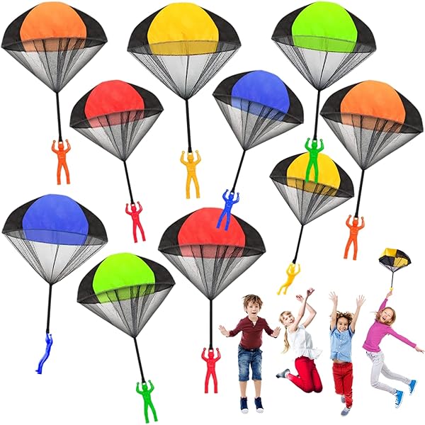 Parachute Skydiver Toy Asstd Cols