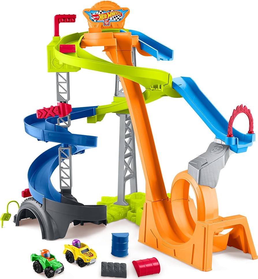 Fisher Price Little People Hot Wheels Spiral Stunt Speedway