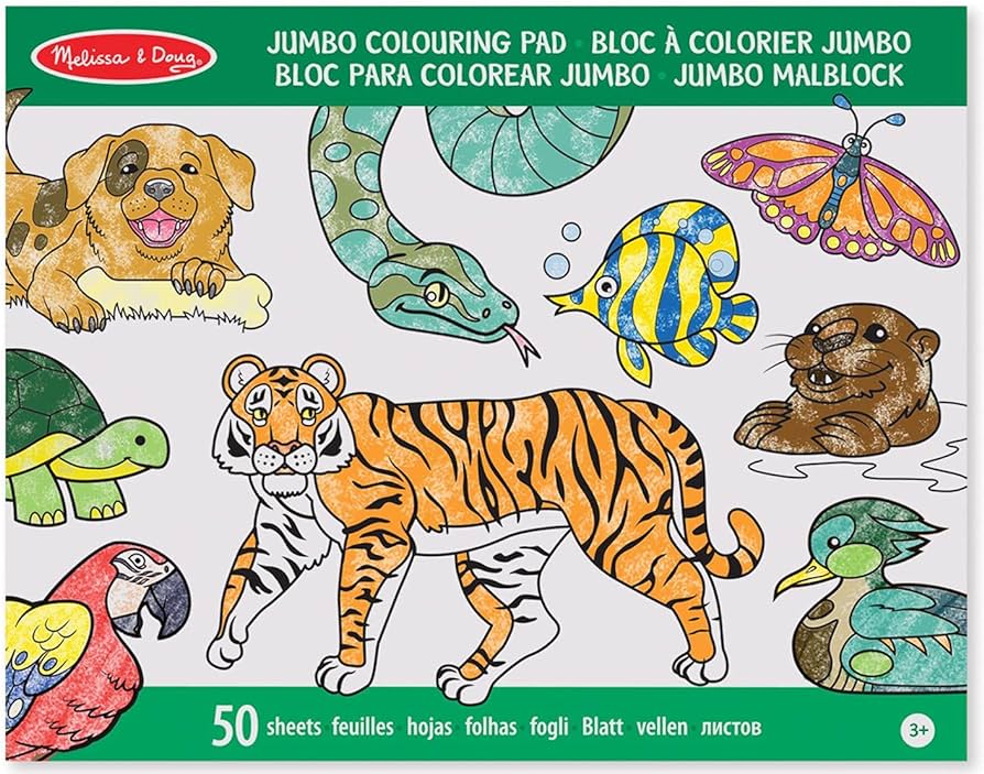 M&amp;D 4200 Jumbo Colouring Pad Animals