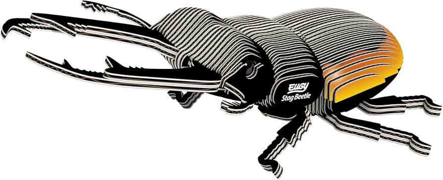 Eugy Cardboard Model Kit Beetle - Stag