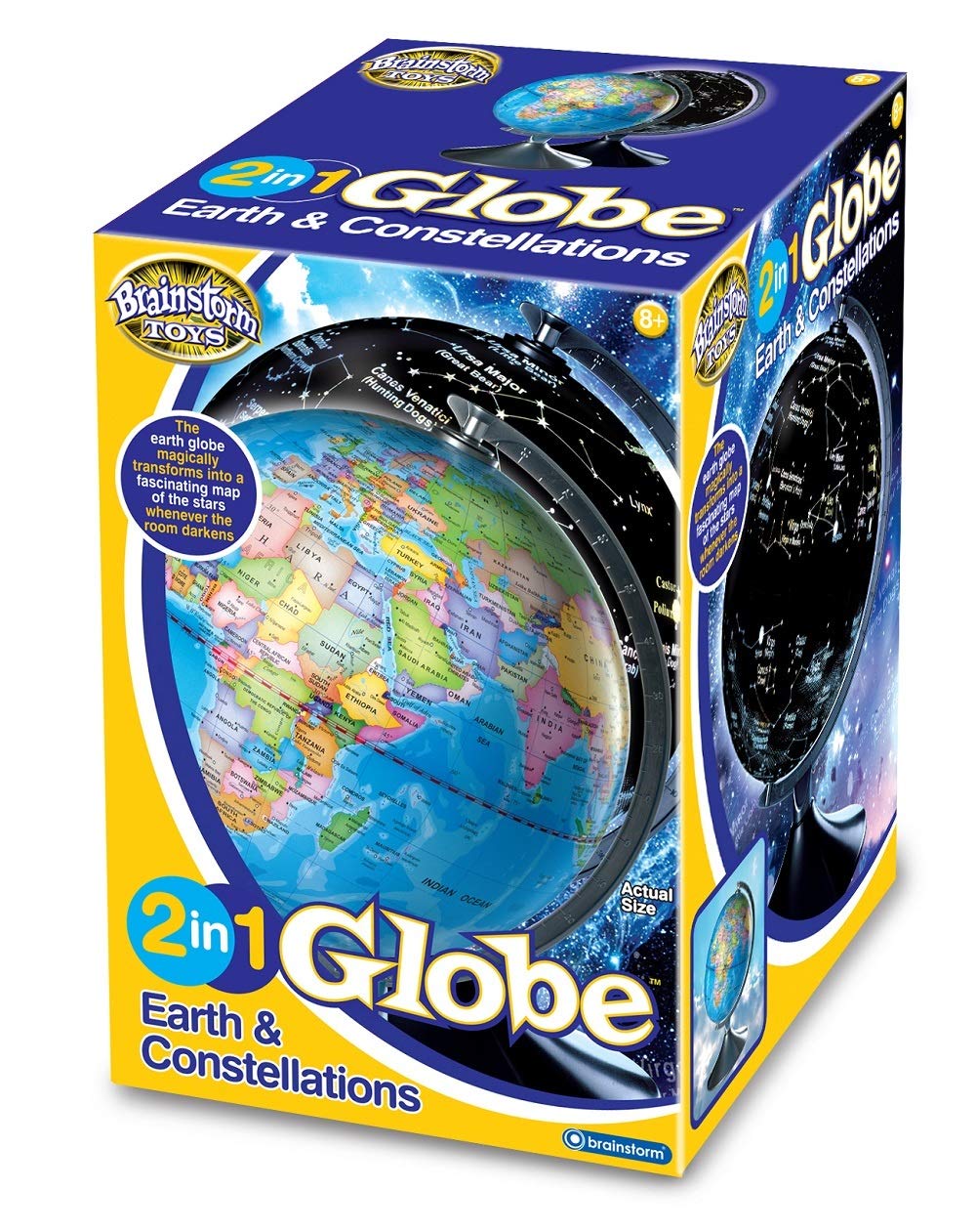 Brainstorm 2 in 1 Globe Earth & Constellations req 4 x C batteries or Micro USB cable