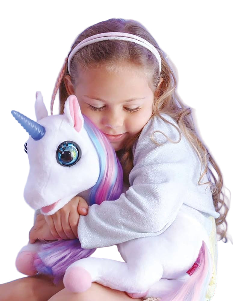 Bambolina Soft Plush 36cm Unicorn LUNA with 3 Fairy Tales