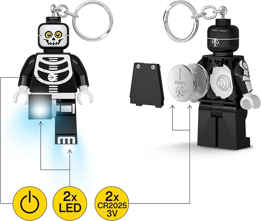 Lego Halloween Skeleton Key Ring Light