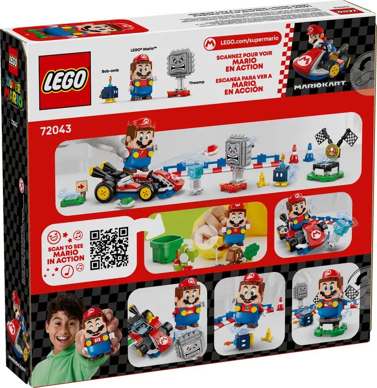Lego 72043 Super Mario Interactive Mario &amp; Standard Kart - 2 AAA Batteries Req