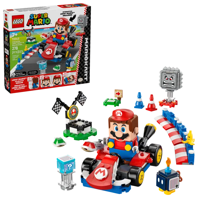 Lego 72043 Super Mario Interactive Mario &amp; Standard Kart - 2 AAA Batteries Req