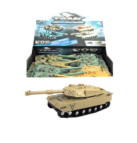 Friction Powered Tank with Lights and Sounds