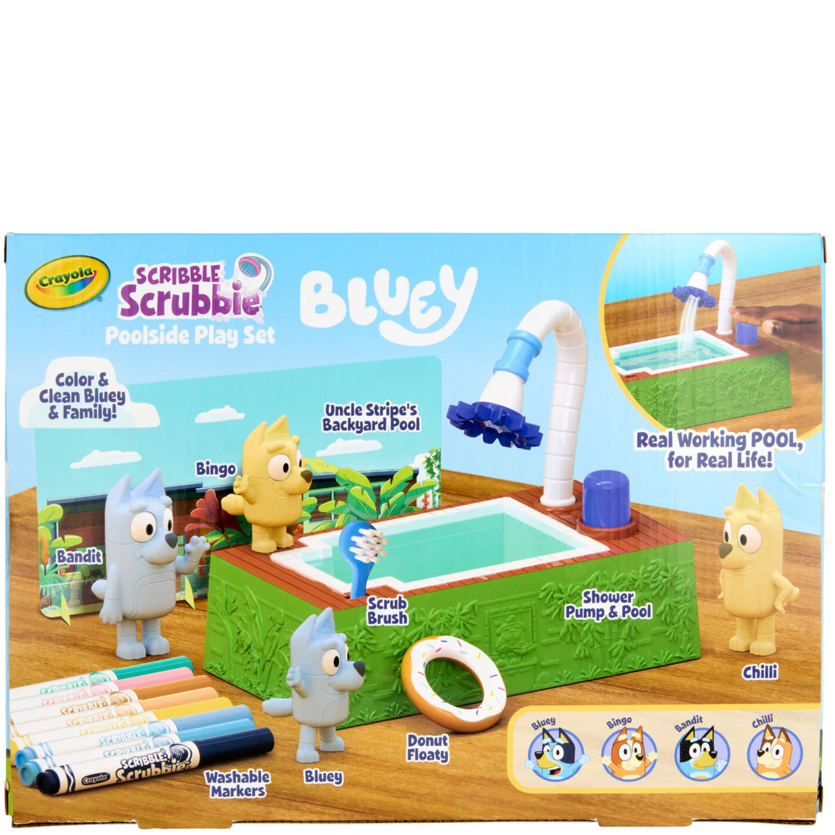Scribble Scrubbie Bluey Poolside Play Set