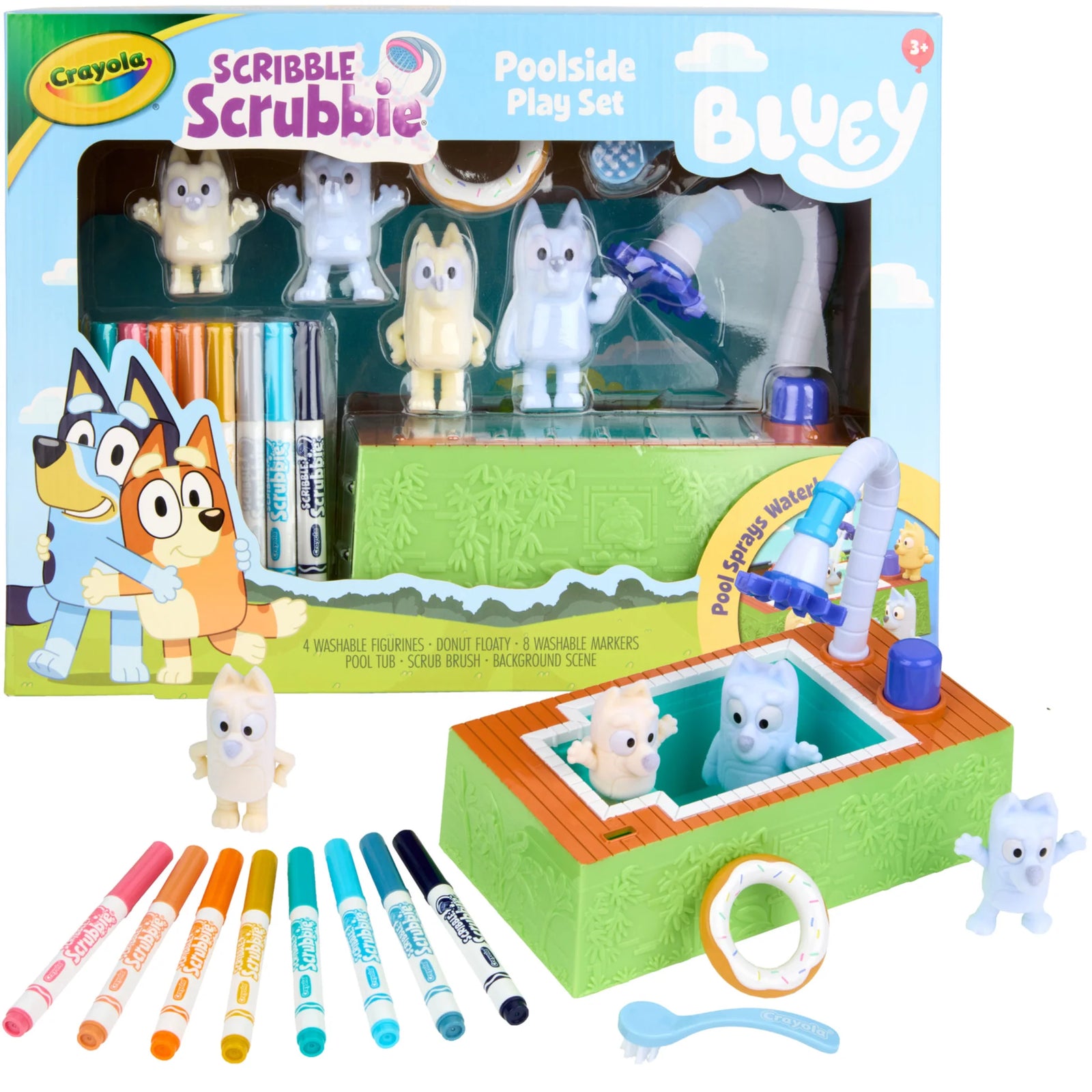 Scribble Scrubbie Bluey Poolside Play Set