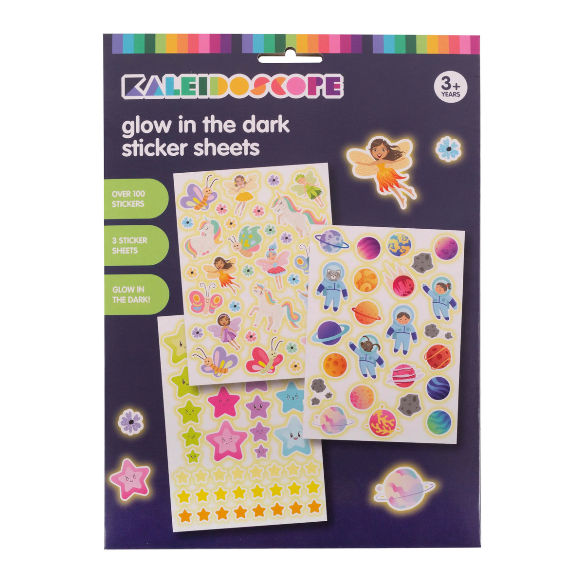 Kaleidoscope Glow In The Dark Sticker Sheets
