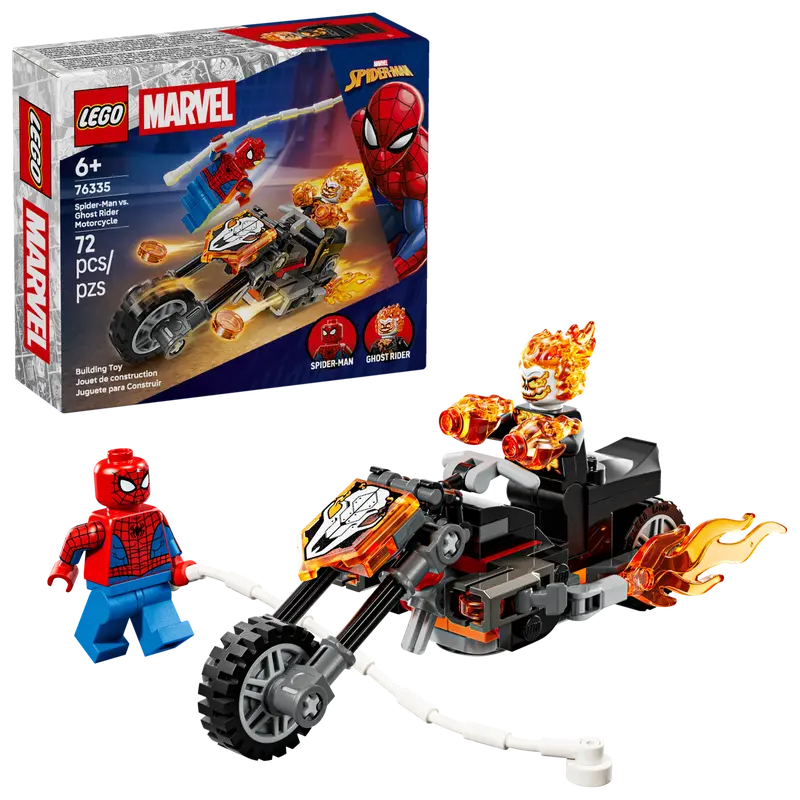 Lego 76335 Super Heroes Spiderman vs Ghost Rider Motorcycle