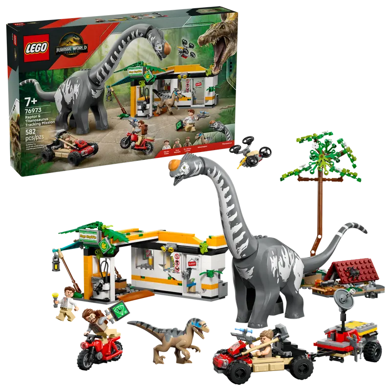 Lego 76973 Jurassic World Raptor &amp; Titanosaurus Tracking Mission