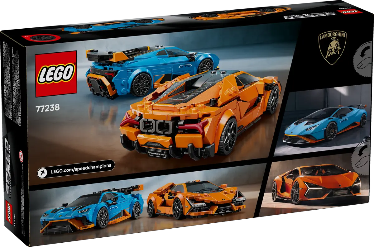 Lego 77238 Speed Champions Lamborghini Revuelto &amp; Huracán STO
