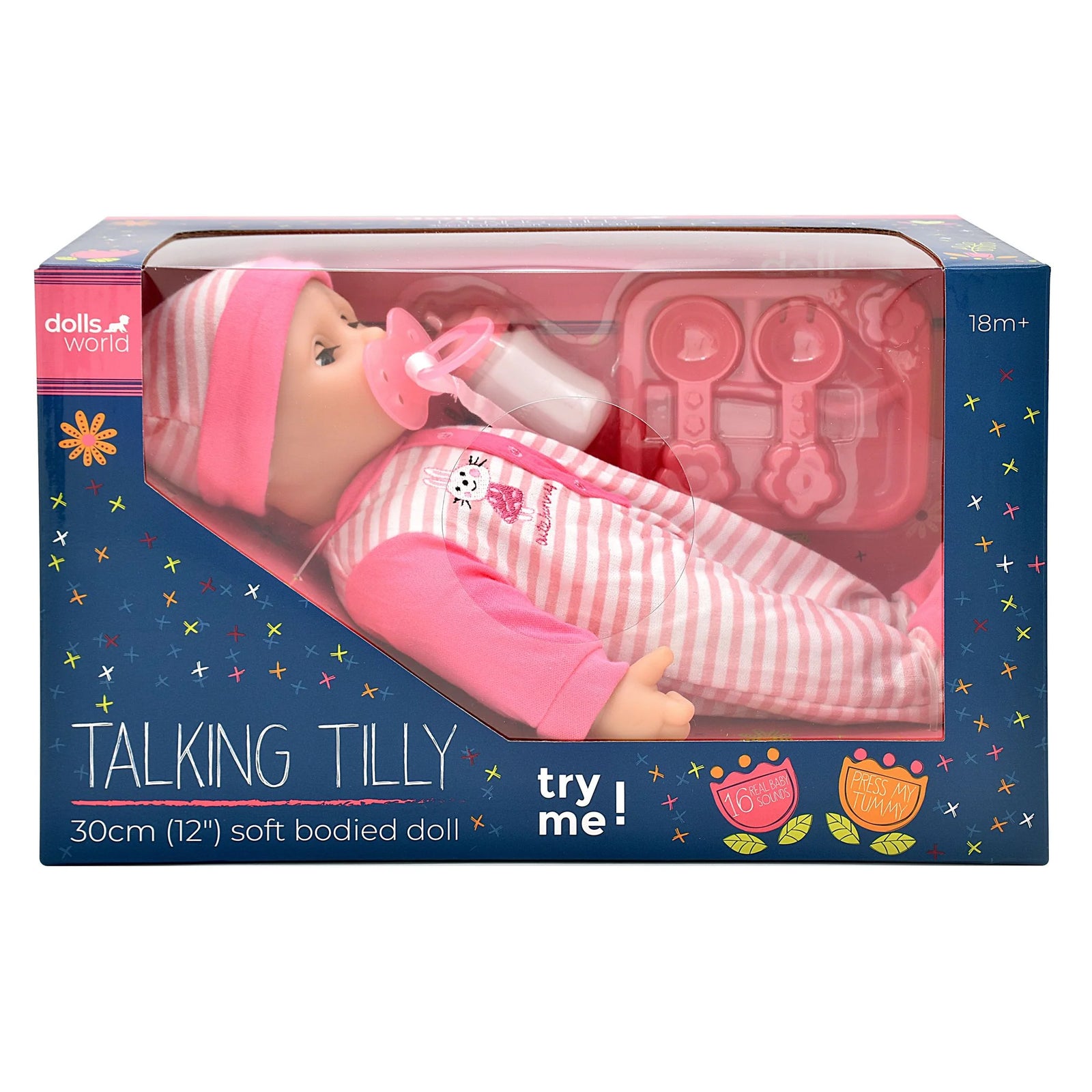 Dolls World Talking Tilly Soft Bodied Doll 30cm