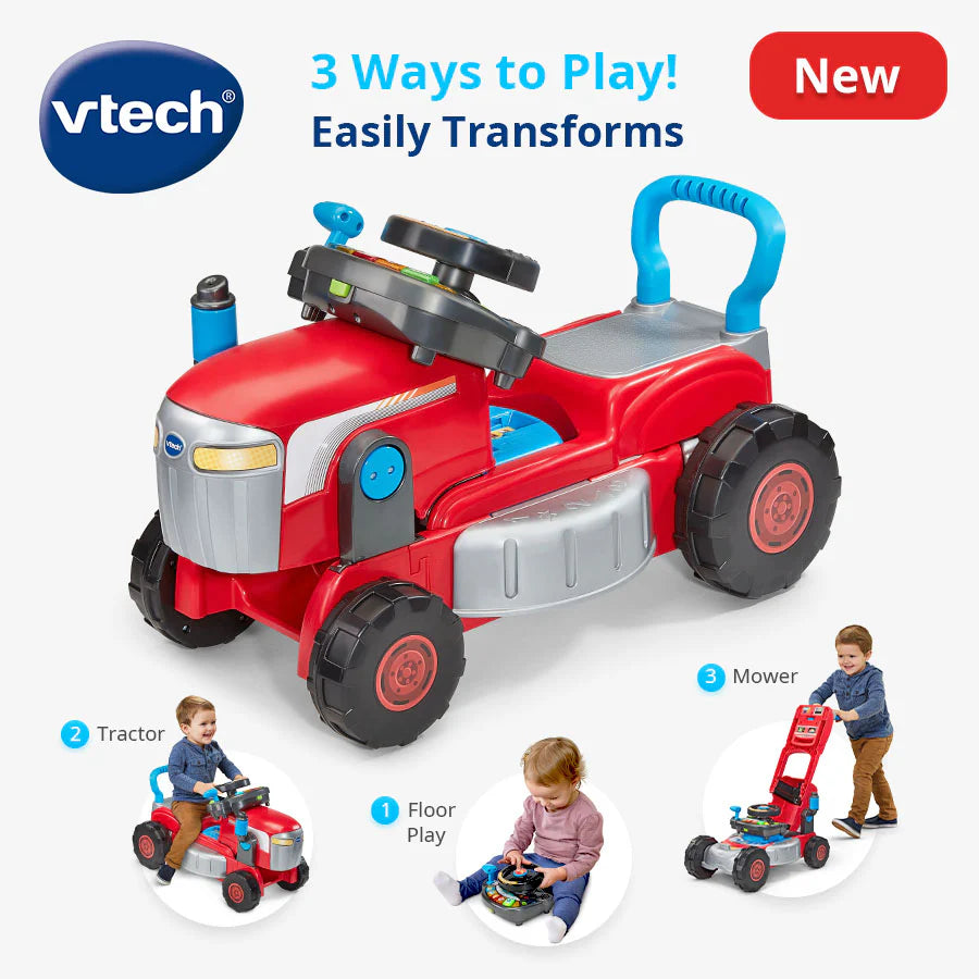 Vtech 3 in 1 Mow &amp; Grow Tractor - Red