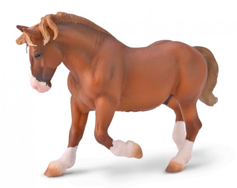 Co80008 Breton Draft Horse Stallion Chestnut (XL)