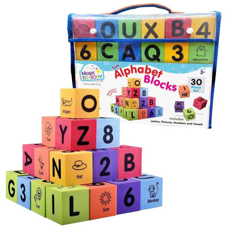 Magic Sensory Soft Alphabet &amp; Number Building Blocks