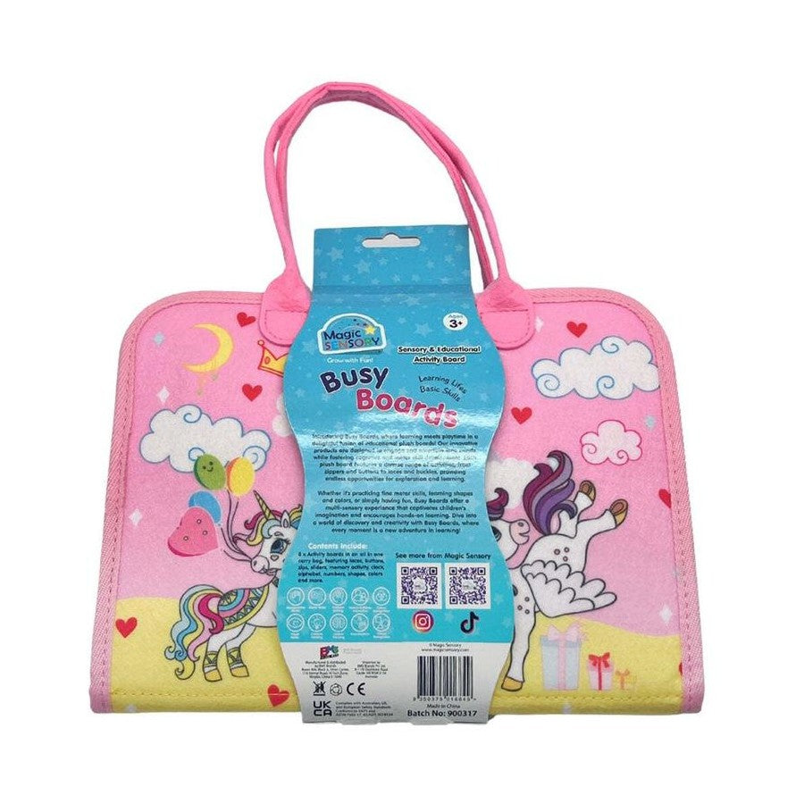 Magic Sensory Busy Board Book Pink