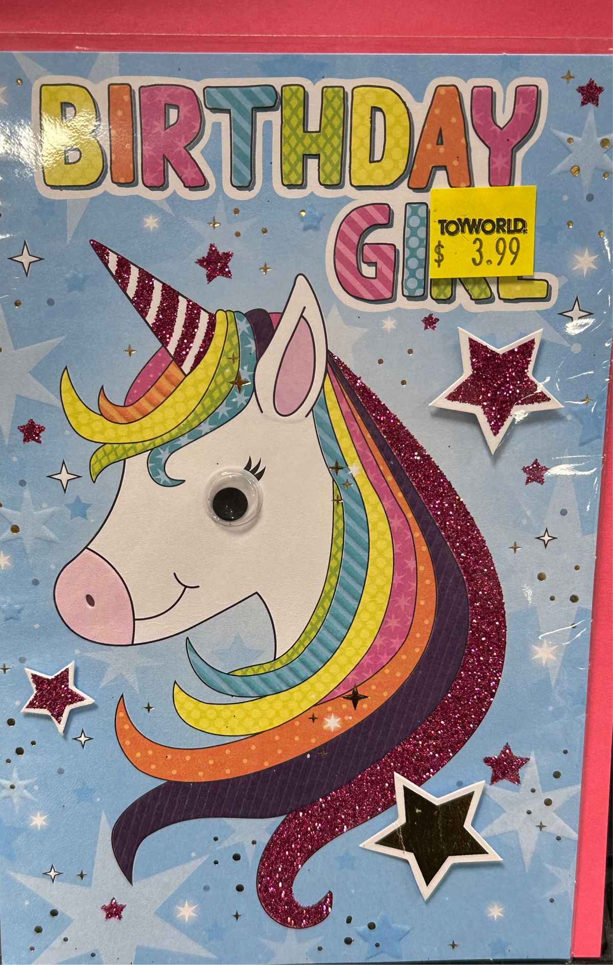 Birthday Card Unicorn Birthday Girl Glitter