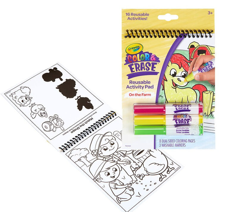 Crayola Colour &amp; Erase Activity Pad On The Farm
