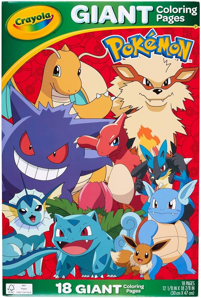 Crayola Giant Colouring Pages Pokemon