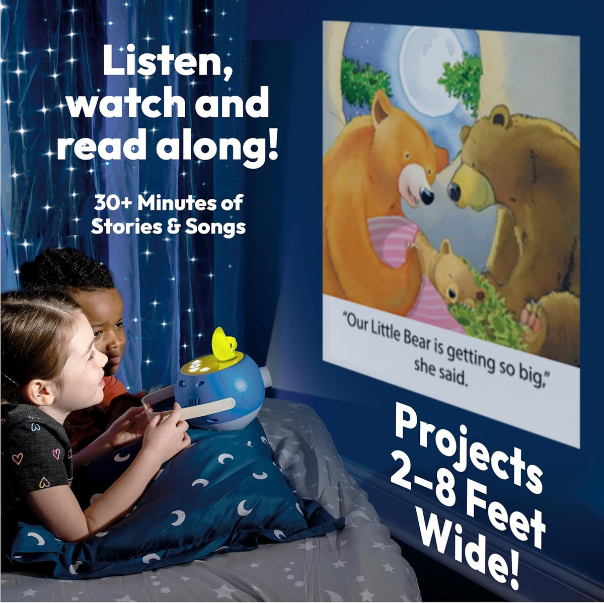 Luna Storytime Projector (USB-C cable incl or req 4 x AA batteries)