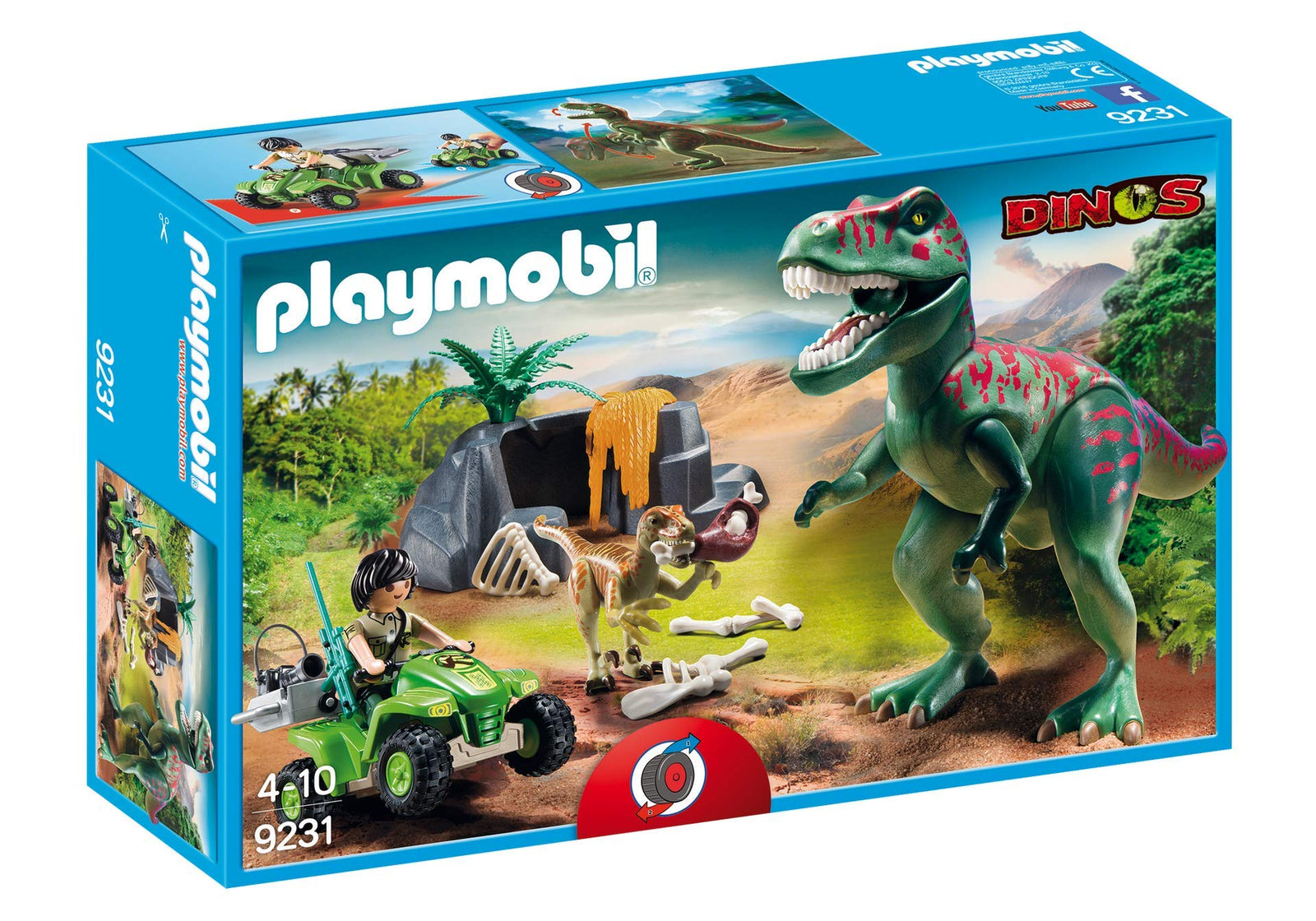 Playmobil 9231 Dinos Explorer Set with Quad