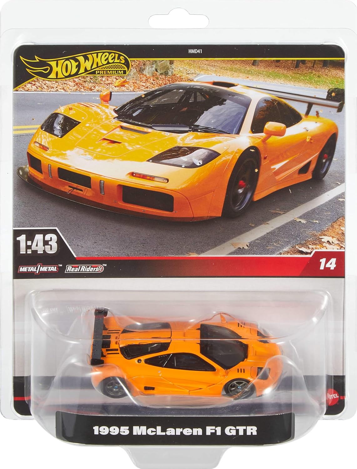Hot Wheels 1/43 Premium 1995 McLaren F1 GTR No14