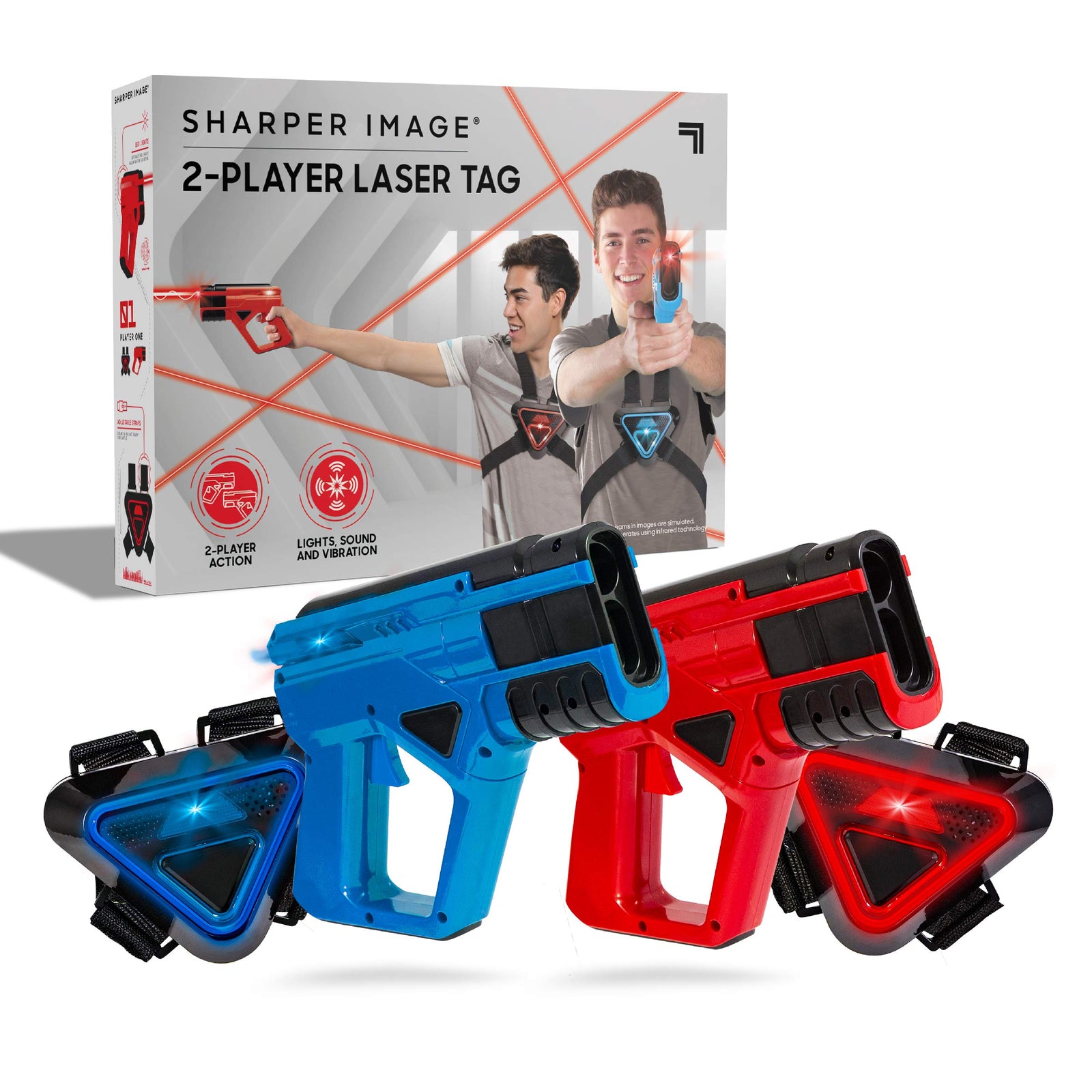 Sharper Image Electronic Laser Tag 2 Player Set Requires 6xAA & 4xAAA Batteries