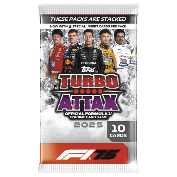 F1 Turbo Attax 2025 Trading Cards 10 Card Pack