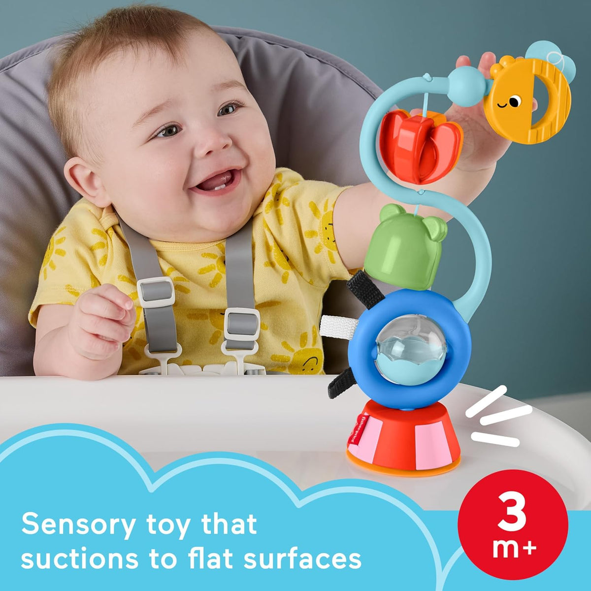 Fisher Price Sensory Sounds Suction High Chair Toy