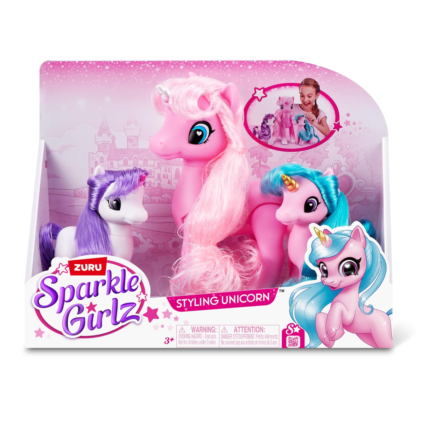 Zuru Sparkle Girlz Styling Unicorn 3 Pack