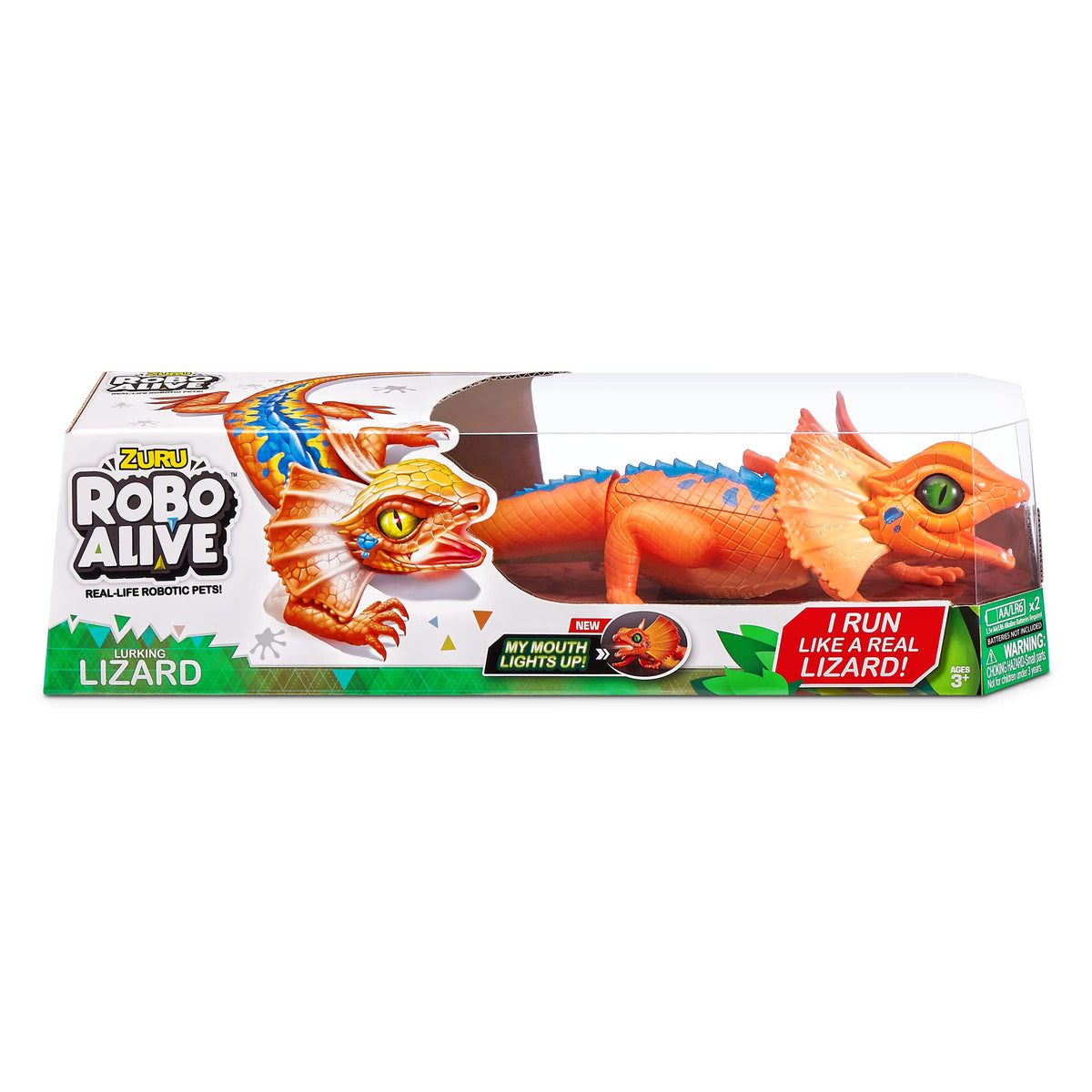 Zuru Robo Alive Light Up Frill Neck Lizard Asst (req 2 x AA Batteries)