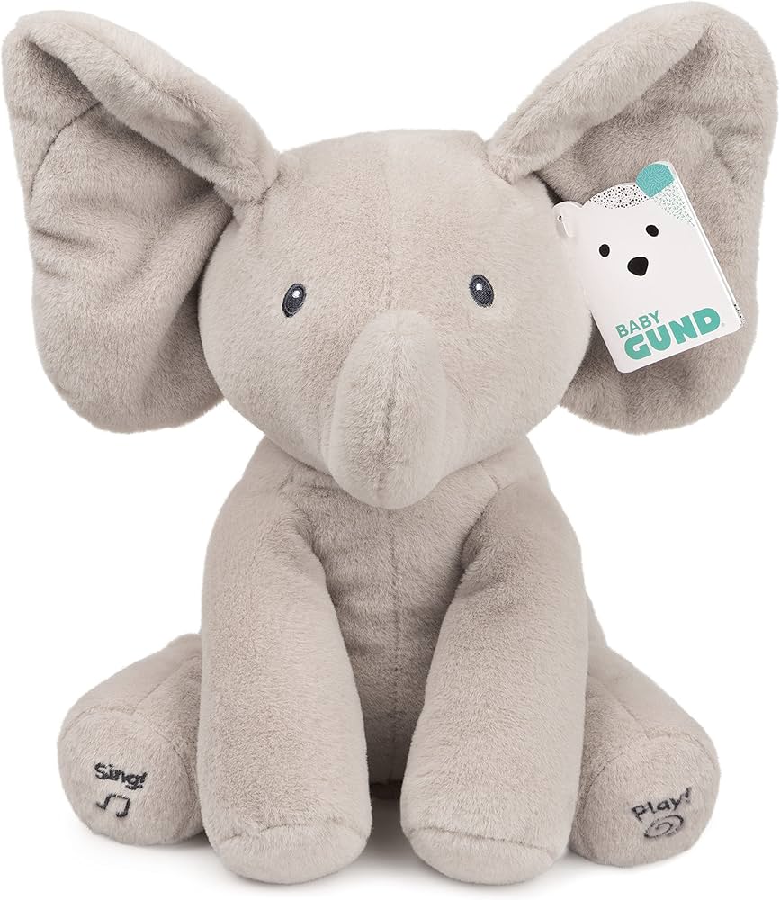 GUND BABY Flappy Elephant Handheld Peek A Boo Plush