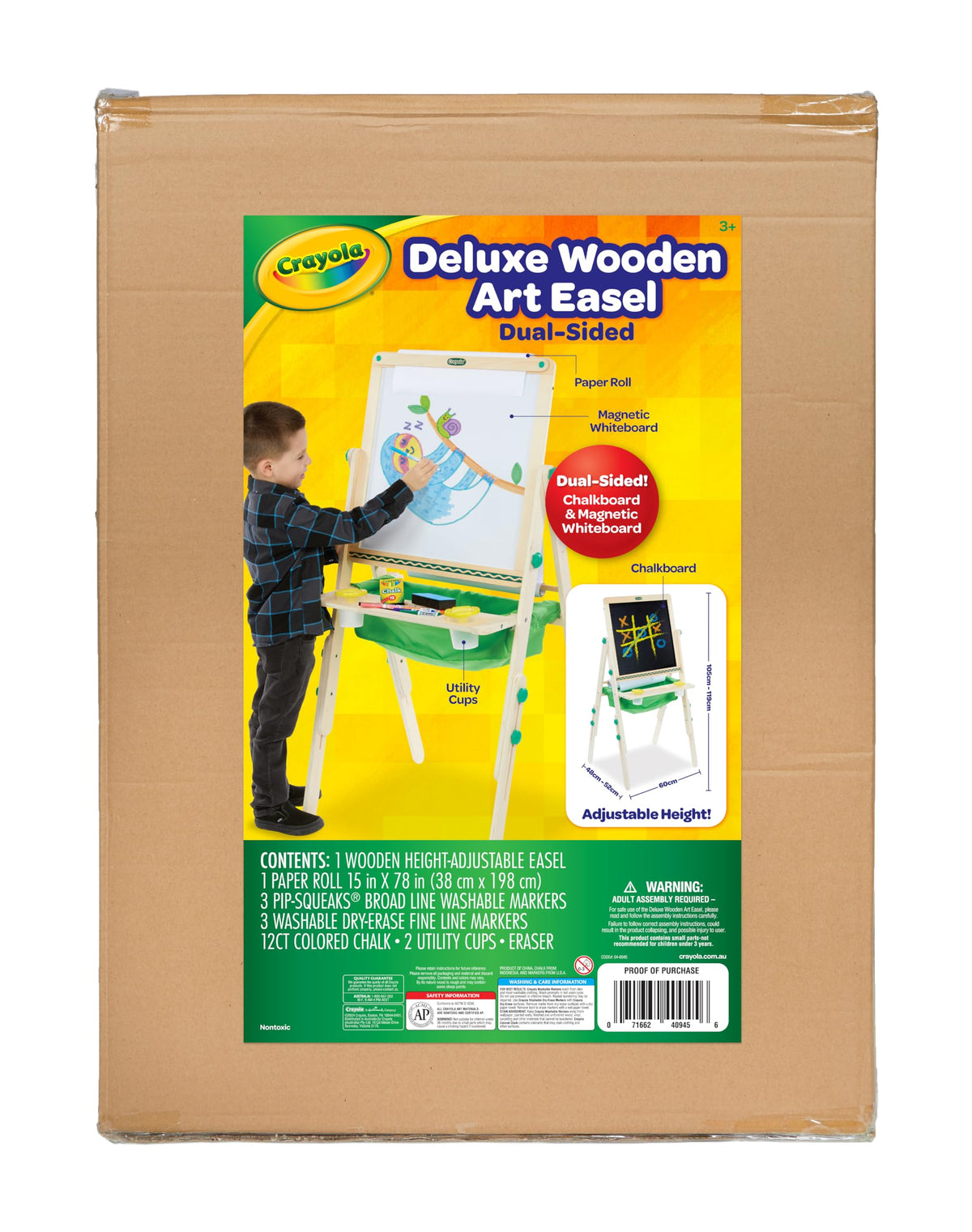 Crayola Deluxe Wooden Art Easel Dual Sided