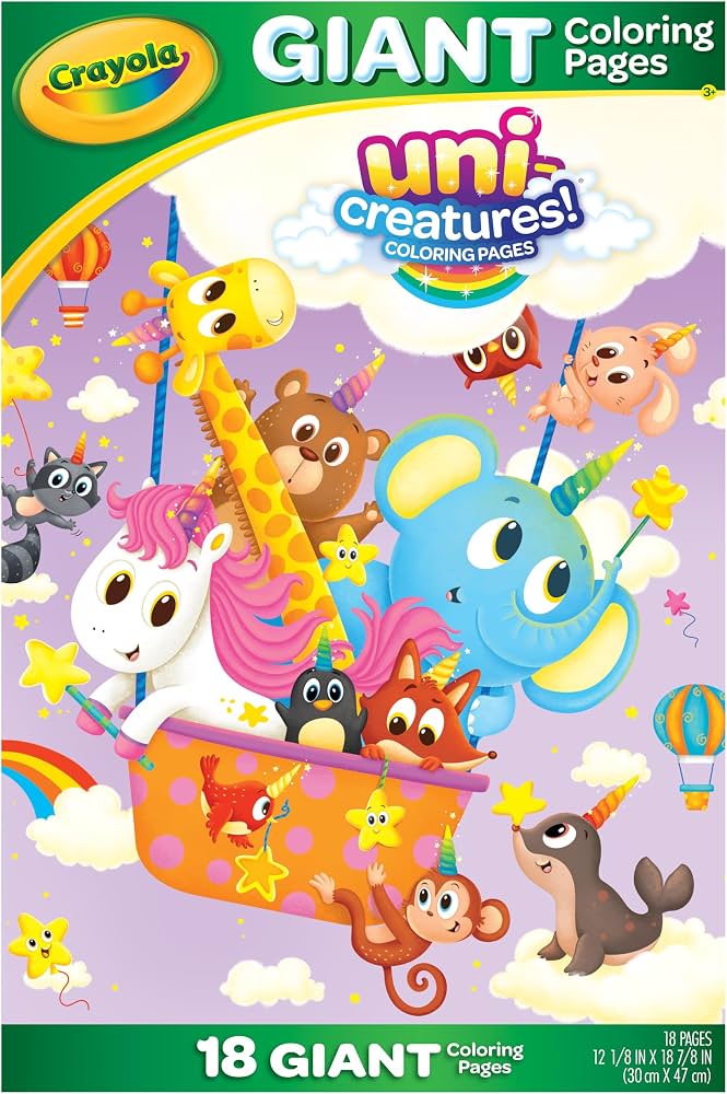 Crayola Giant Colouring Pages Uni Creatures