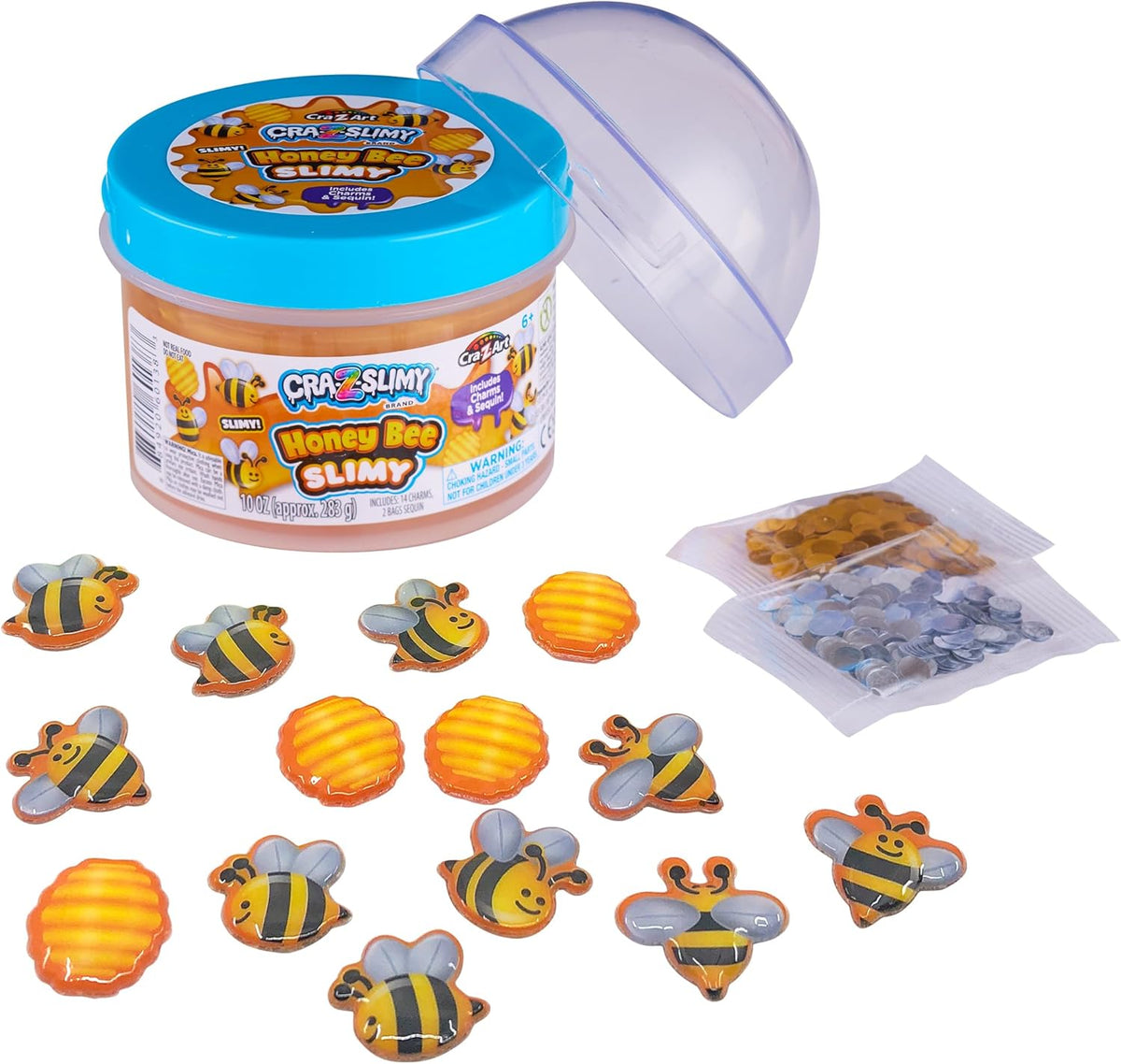 Cra-Z-Slimy Fun Dome Topper Jar - Honey Bee Slimy